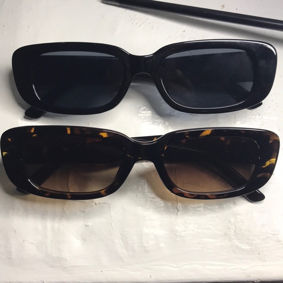 KUGUAOK Vintage Retro Rectangle Sunglasses - Picture 2 of 4